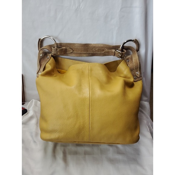 Raquel Rocha Handbags - Raquel Rocha Bolsas e Large Shoulder Bag Leather Mustard Tote Made In Brazil‎